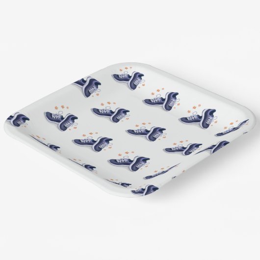 Hardloopschoenen Runner Jogger Verjaardagsfeest Papieren Bordje (Gebogen)