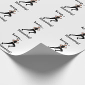 Hardloopsporter atletiek cadeaupapier (Hoek)