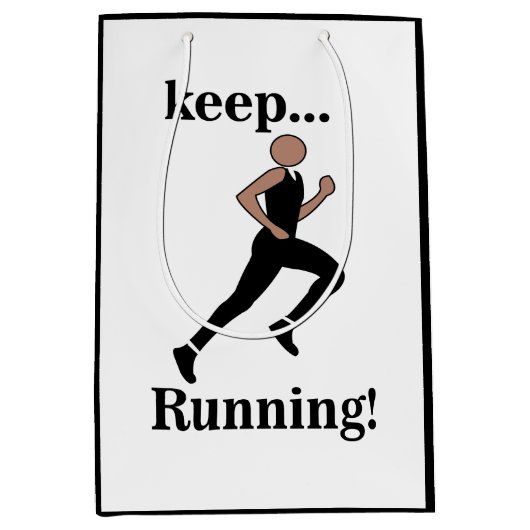 Hardloopsporter atletiek medium cadeauzakje (Voorkant)