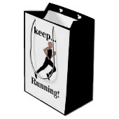 Hardloopsporter atletiek medium cadeauzakje (Achterkant Gekanteld)