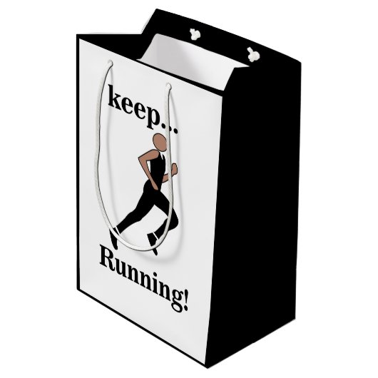 Hardloopsporter atletiek medium cadeauzakje (Achterkant Gekanteld)