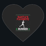 Hardloopster halve marathon lelijk hart sticker<br><div class="desc">Hardloopster halve marathon lelijk</div>