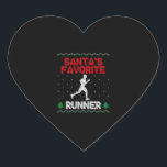 Hardloopster halve marathon lelijk hart sticker<br><div class="desc">Hardloopster halve marathon lelijk</div>