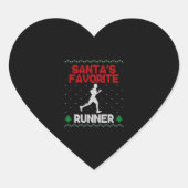 Hardloopster halve marathon lelijk hart sticker (Voorkant)