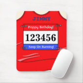 Hardloopster Rode Vest Muismat (Met muis)