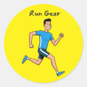 Hardloopuitrusting – Inspirerende hardloop Ronde Sticker (Voorkant)