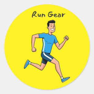 Hardloopuitrusting – Inspirerende hardloop Ronde Sticker
