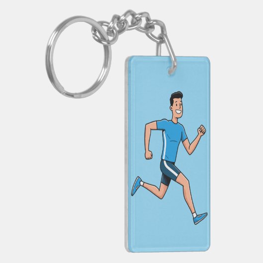 Hardloopuitrusting – Inspirerende hardloop Sleutelhanger (Voorkant Links)