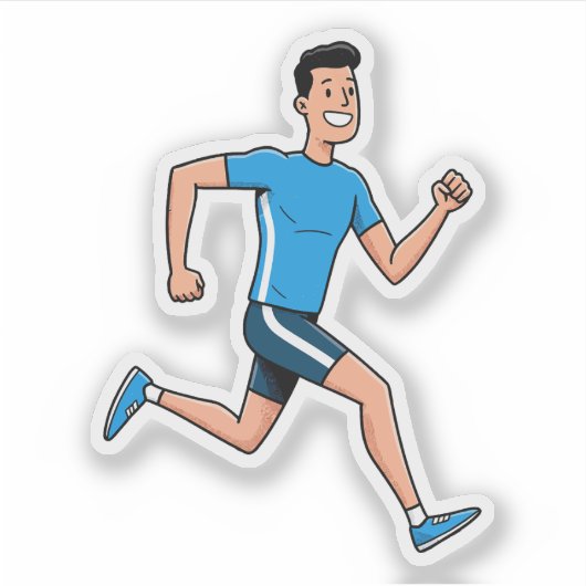 Hardloopuitrusting – Inspirerende hardloop Sticker (Voorkant)