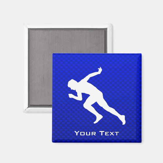 Hardlopen; Blauw Magneet (Voorkant / Achterkant)