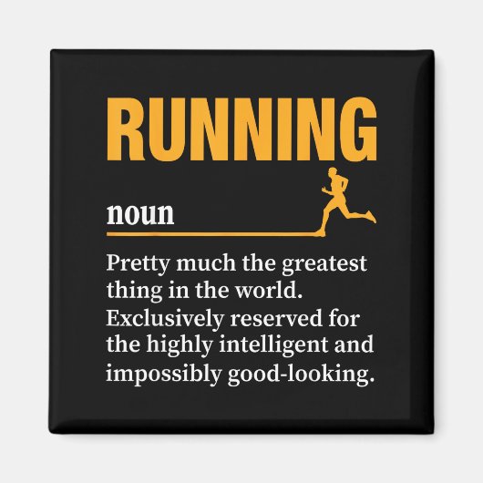 Hardlopen Definitie Humor Marathon Grappige Atleet Magneet (Voorkant)
