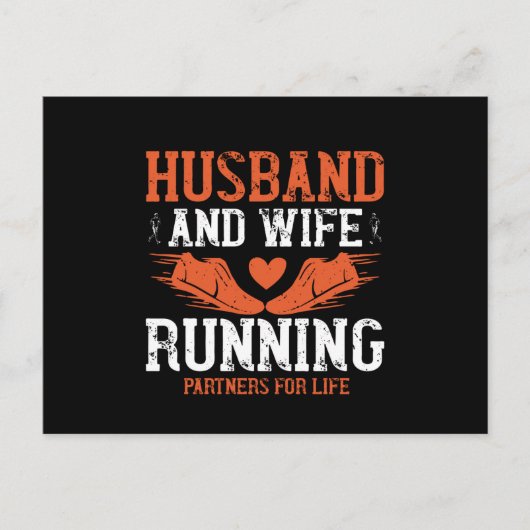 Hardlopen - Echtpaar hardloopt Briefkaart (Voorkant)