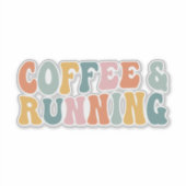 Hardlopen en koffie sticker (Voorkant)