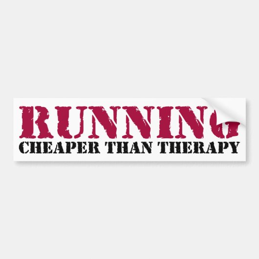 Hardlopen - Goedkoper dan therapie Bumpersticker (Voorkant)