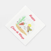 Hardlopen habanero witte lunch op papier servetten (Hoek)