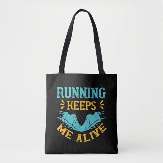 Hardlopen - Hardlopen houdt me in leven Tote Bag (Voorkant)