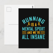 Hardlopen - Hardlopen is een mentale sport Briefkaart (Voorkant / Achterkant)