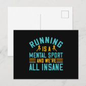 Hardlopen - Hardlopen is een mentale sport Briefkaart (Voorkant / Achterkant)