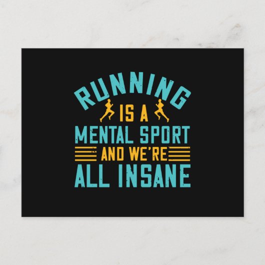 Hardlopen - Hardlopen is een mentale sport Briefkaart (Voorkant)