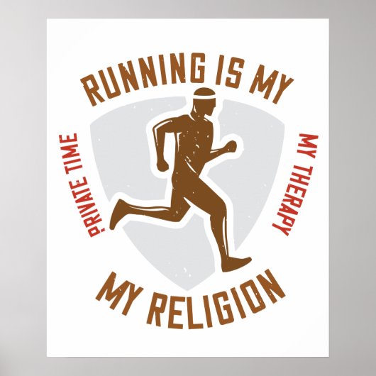 Hardlopen -Hardlopen is therapie en geloof Poster (Voorkant)