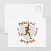 Hardlopen -Hardlopen is therapie en religie Briefkaart (Voorkant / Achterkant)