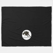 Hardlopen hond muziek fleece deken (Voorkant (Horizontaal))