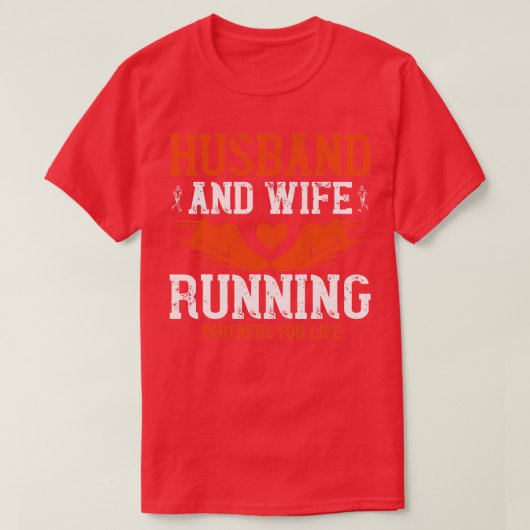 Hardlopen Hus en vrouw hardlopen T-shirt (Design voorkant)