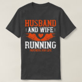Hardlopen Hus en vrouw hardlopen T-shirt (Design voorkant)