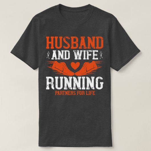 Hardlopen Hus en vrouw hardlopen T-shirt (Design voorkant)