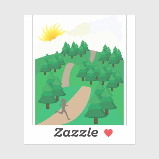 Hardlopen in de buitenlucht sticker (Vel)