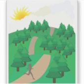 Hardlopen in de buitenlucht sticker (Voorkant)