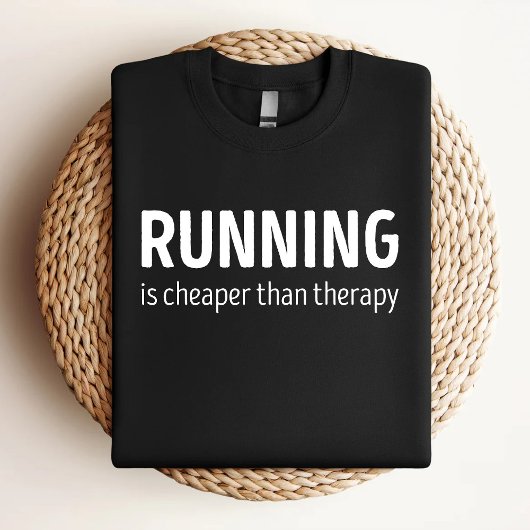 Hardlopen is goedkoper dan therapie grappig hardlo t-shirt