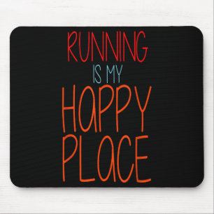 Hardlopen is mijn gelukkige plek Funny Marathon Ru Muismat