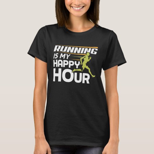 Hardlopen is mijn gelukkige urenloper t-shirt (Voorkant)