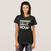 Hardlopen is mijn gelukkige urenloper t-shirt (Voorkant volledig)