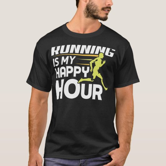 Hardlopen is mijn gelukkige urenloper t-shirt (Voorkant)