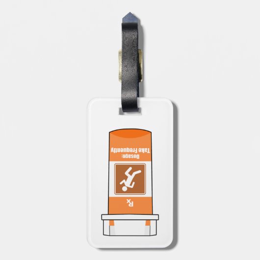 Hardlopen is mijn medicijn bagagelabel (Achterkant verticaal)