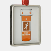 Hardlopen is mijn medicijn metalen ornament (Rechts)