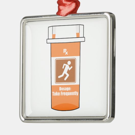 Hardlopen is mijn medicijn metalen ornament (Links)