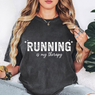Hardlopen Is Mijn Therapie Bloemenloper Cadeau T-shirt