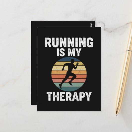 Hardlopen Is Mijn Therapie Briefkaart (Voorkant / Achterkant in situ)
