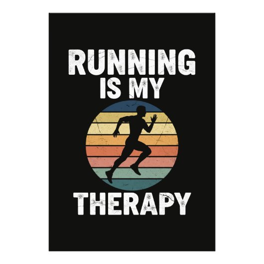 Hardlopen Is Mijn Therapie Foto Afdruk (Voorkant)