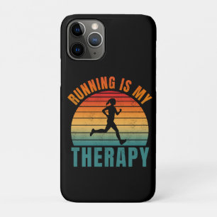 Hardlopen is mijn therapie grappig cadeau voor har Case-Mate iPhone case