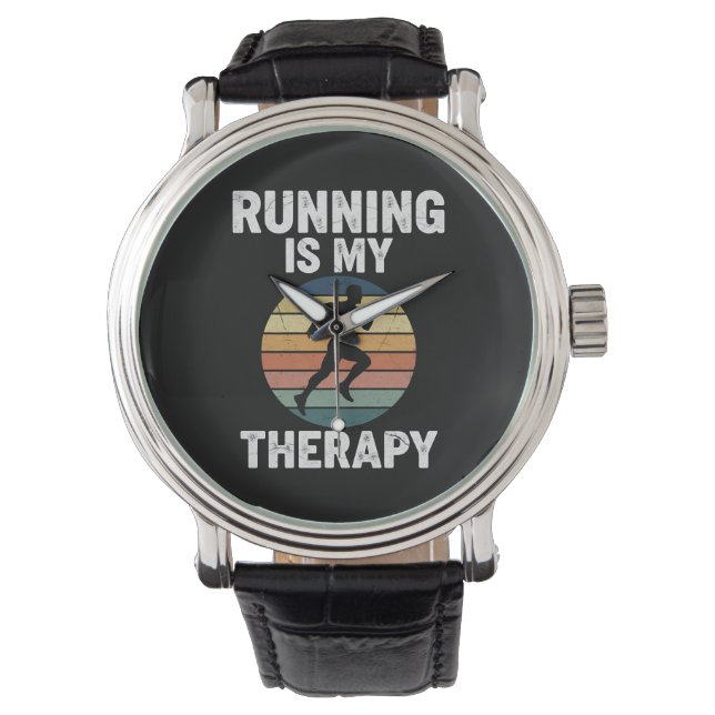 Hardlopen Is Mijn Therapie Horloge (Voorkant)