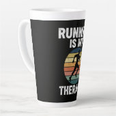 Hardlopen Is Mijn Therapie Latte Mok (Linkerhoek)
