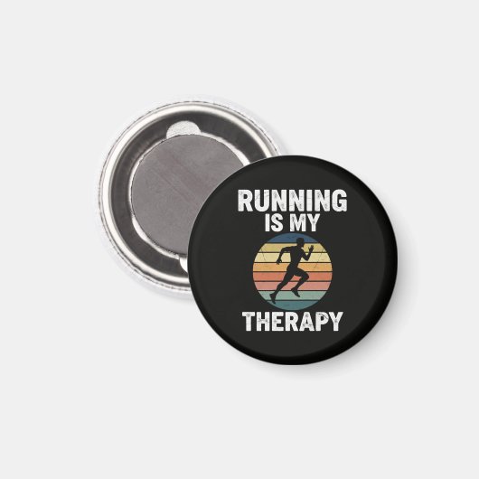 Hardlopen Is Mijn Therapie Magneet (Voorkant / Achterkant)