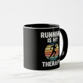 Hardlopen Is Mijn Therapie Mok (Voorkant rechts)