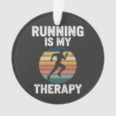 Hardlopen Is Mijn Therapie Ornament (voorkant)