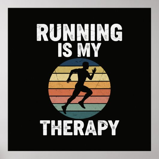 Hardlopen Is Mijn Therapie Poster (Voorkant)