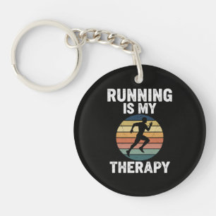 Hardlopen Is Mijn Therapie Sleutelhanger